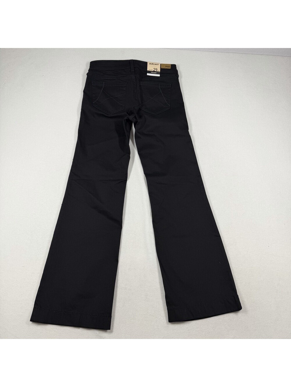 Ariat Trouser Pant Mid Rise Forever Wide Leg Women 29x32 Black Stretch NWT - Picture 2 of 15